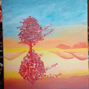 Painting on a canvas